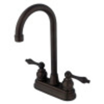 Kingston Brass KB495AL Victorian 4" Centerset High Arch Bar Faucet, Oil Rubbed Bronze