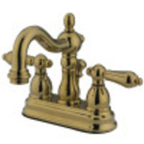 Kingston Brass KB1602ALB 4 in. Centerset Bathroom Faucet, Polished Brass