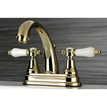 Kingston Brass KS7612BPL 4 in. Centerset Bathroom Faucet, Polished Brass