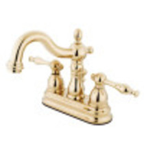 Kingston Brass KS1602NL 4 in. Centerset Bathroom Faucet, Polished Brass