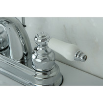 Kingston Brass KB5611PL Restoration 4 in. Centerset Bathroom Faucet, Polished Chrome
