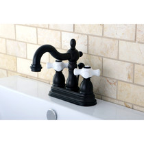 Kingston Brass KB1605PX Heritage 4 in. Centerset Bathroom Faucet, Oil Rubbed Bronze