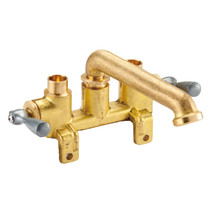 Gerber Classics 2H Laundry Faucet w/ Threaded Legs & Direct Sweat Connections -No Threads on Spout 2.2gpm Rough Brass