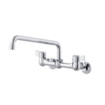 Gerber Classics 2H Wall Mount Kitchen Faucet w/ 12" Spout 1.75gpm Chrome