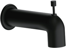 Parma Wall Mount Tub Spout with Diverter Satin Black