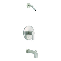 South Shore 1H Tub & Shower Trim Kit & Treysta Cartridge w/ Diverter on Spout Less Showerhead Brushed Nickel