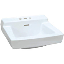 Plymouth Wall Hung Lav 19x17 4"CC White