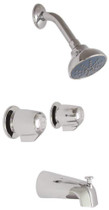 Gerber Classics Two Handle Threaded Escutcheon Tub & Shower Fitting with IPS/Sweat Connections 1.75gpm Chrome