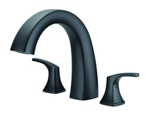 Vaughn 2H Roman Tub Trim Kit w/out Spray Satin Black