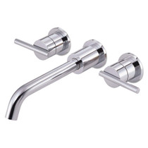 Parma 2H Wall Mount Lavatory Faucet Trim Kit w/ Metal Touch Down Drain 1.2gpm Chrome