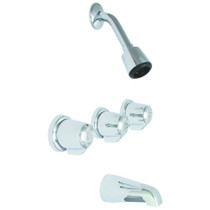 Gerber Classics Three Handle 11 Inch Centers Tub & Shower Fitting 1.75gpm Chrome