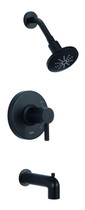 Amalfi 1H Tub & Shower Trim Kit & Treysta Cartridge w/ Diverter on Spout 2.0gpm Satin Black