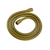 72" All Metal Interlock Shower Hose w/ Brass Conicals Brushed Bronze