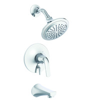 Lemora 1H Tub & Shower Trim Kit & Treysta Cartridge with Diverter on Valve 2.0gpm Chrome