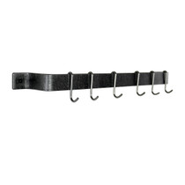 24" Easy Mount Wall Rack w/ 6 Hooks HS