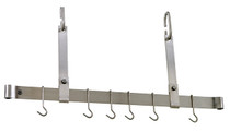 54" Adjustable Ceiling Bar w/ 12 Hooks SS