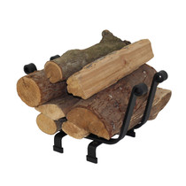 Indoor/Outdoor Log Basket Fireplace Rack BK