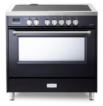 Verona Gloss Black 36" Designer Induction Range