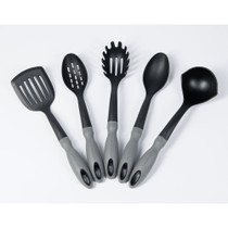 Cookcraft 5 Pc Utensil Set (Slotted, Noodle, Full Spoon, Turner, Ladle)