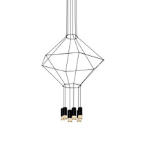 VONN Expression VEP28106BL 27" Pendant Lighting Fixture Integrated LED 27.25" L x 23.5" W x 65.75" (59") H Black