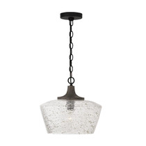 Capital Lighting Clive 1-light Stone Seeded Glass Pendant