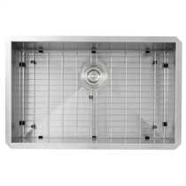 Nantucket Sinks' ZR2818-16 - 28 Inch Pro Series Large Rectangle Single Bowl Undermount Zero Radius Stainless Steel Kitchen Sink