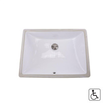 Nantucket Sinks 18 Inch x 13 Inch Undermount Ceramic Sink In White UM-18x13-W
