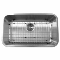 Nantucket Sinks' NS3018-9-16  30 Inch Large Rectangle Single Bowl Undermount Stainless Steel Kitchen Sink, 9 Inches Deep