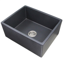 Nantucket Sinks 23-Inch Farmhouse Fireclay Sink with Matte Black Finish