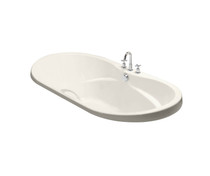 Living 6042 Acrylic Drop-in Center Drain Hydromax Bathtub in Biscuit