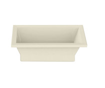 Aiiki 6636 Acrylic Drop-in End Drain Hydrofeel Bathtub in Bone