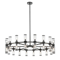 ALORA CH309036 Revolve Chandeliers Clear Glass, Urban Bronze