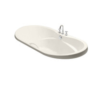 Living 7236 Acrylic Drop-in Center Drain Hydromax Bathtub in Biscuit
