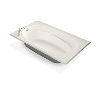 Talisman 71 x 42 Acrylic Drop-in End Drain Combined Whirlpool & Aeroeffect Bathtub in Biscuit