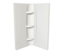 36 x 72 in. Acrylic Direct-to-Stud Two-Piece Wall Kit in White