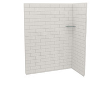 Utile 6032 Composite Direct-to-Stud Two-Piece Corner Shower Wall Kit in Metro Soft Grey