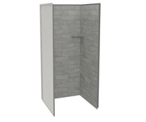 Utile 3636 Composite Direct-to-Stud Three-Piece Alcove Shower Wall Kit in Organik Clay