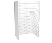 Utile 4832 Composite Direct-to-Stud Three-Piece Alcove Shower Wall Kit in Metro Tux