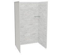 Utile 4832 Composite Direct-to-Stud Three-Piece Alcove Shower Wall Kit in Organik Permafrost