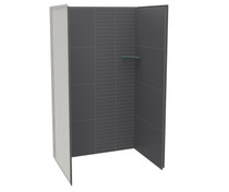 Utile 4832 Composite Direct-to-Stud Three-Piece Alcove Shower Wall Kit in Erosion Charcoal