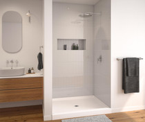 SPL 3850 AcrylX Alcove Shower Base with Center Drain in White