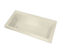 Pose 7242 IF Acrylic Corner Left Right-Hand Drain Aeroeffect Bathtub in Bone