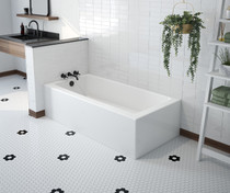 Mackenzie Corner Access 6030 AcrylX Corner Right-Hand Drain Bathtub in White
