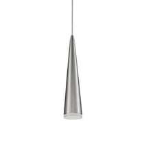 KUZCO Lighting 401214BN-LED Mina - 9W LED Cone Pendant-12 Inches Tall and 2.75 Inches Wide, Finish Color: Brushed Nickel