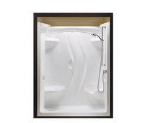 Stamina 60-II 60 x 36 Acrylic Alcove Left-Hand Drain One-Piece Shower in White