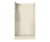 48SKD 48 x 35 AcrylX Alcove Center Drain Three-Piece Shower in Bone