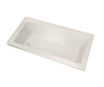 Pose 7242 IF Acrylic Alcove Right-Hand Drain Whirlpool Bathtub in Biscuit