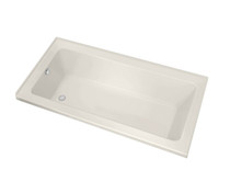 Pose 7242 IF Acrylic Alcove Left-Hand Drain Aeroeffect Bathtub in Biscuit