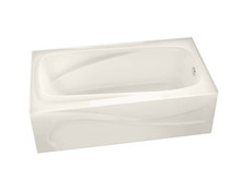 Santorini 60 x 32 Acrylic Alcove Right-Hand Drain Bathtub in Biscuit