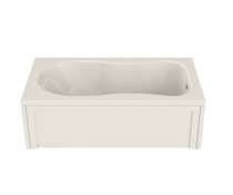 Topaz 7236 Acrylic Alcove End Drain Bathtub in Biscuit